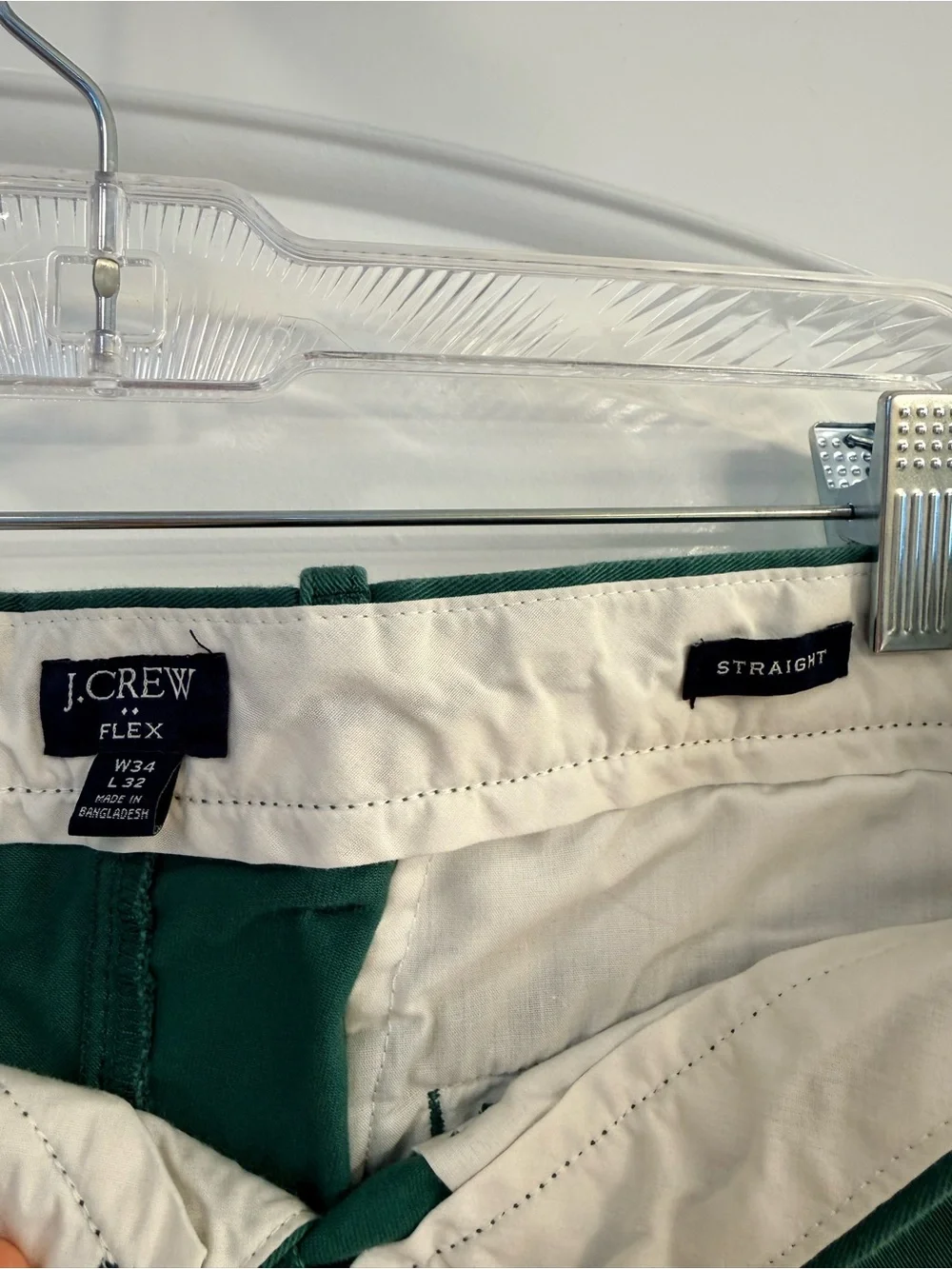 J. Crew Deep Green Chino Pants